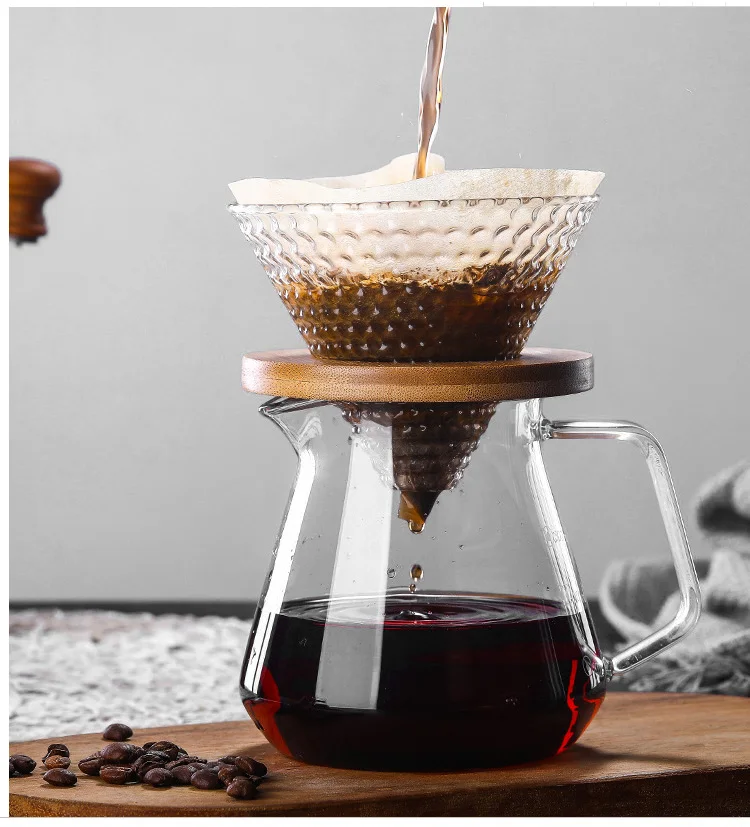 Vijeće dubina Borba  Popust Strawberry Coffee Pot Style V60 Glass Wooden 700ML/500ML Coffee  Dripper and Pot Set for Coffee Filter Reusable Coffee Filters / Kava posuđe  | Crobehar.com
